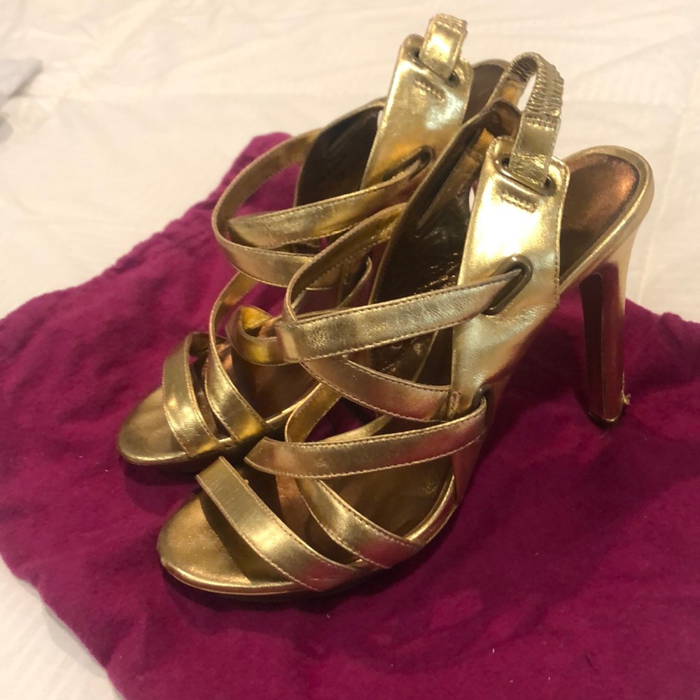 Diane von furstenberg gold sandal